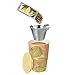 Tea Forte Kati Cup Ceramic Tea Infuser Cup with Infuser Basket and Lid for Steeping, Foliage