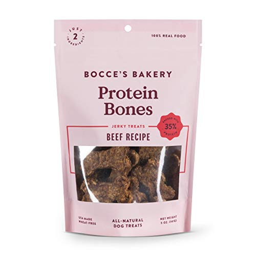 Bocce'S Bakery Beef Protein Bones Bag Dog Treat, 5 Oz