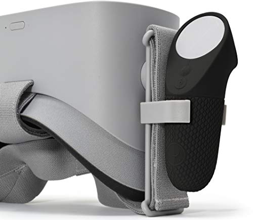 Oculus Go Controller Dual Skin Set + Mounting Clip by Asterion Products - Premium Gel Shell Silicone Grip Covers w/ Low-Profile Traction Diamonds (Set of 2 + Clip) HEADSET & CONTROLLER NOT INCLUDED