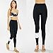 PHOTNO Yoga Running Pants High Waist Cropped Leggings stretch trousers pants for women (L, Black)