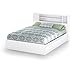 South Shore Fusion Bookcase Headboard, Queen, Pure White