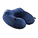 Inflatable Travel Pillow,Wowstar with Built-in Pump, Extra-Soft Washable Cover,Airplanes with Packsack (Dark Blue)