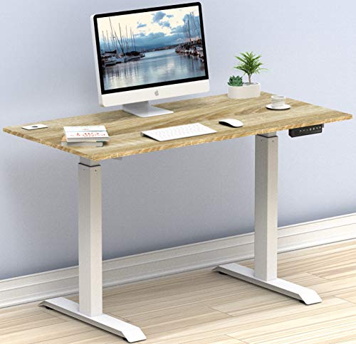 SHW Electric Height Adjustable Standing Desk, 48 x 24 Inches, Oak - Image 2