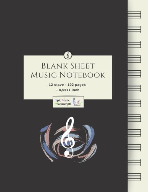 Blank Sheet Music Notebook