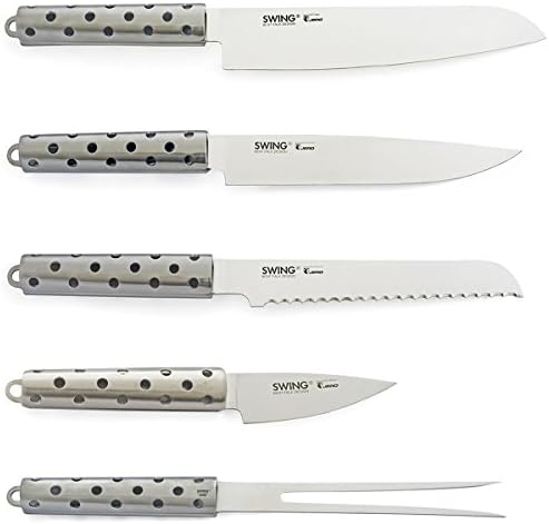 Jero Swing Designer Series Commercial Grade Outdoor Grilling And BBQ Knife Set - One Piece Stainless Steel Knife Set Designed By Bent Falk - Euro Made