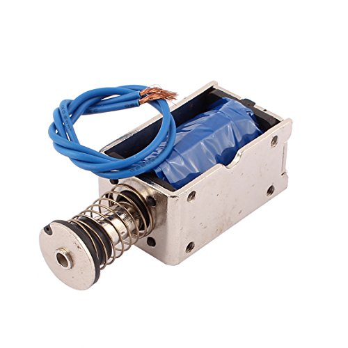 uxcellJF-Z05 DC 24V 0.4A 45N Pull Push Type Open Frame Solenoid Electromagnet