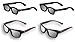 ED Family 4 Pack Cinema 3D Glasses KIT for LG 3D TVs - 2 Adult and 2 Kids Passive Circular Polarized 3D Glasses