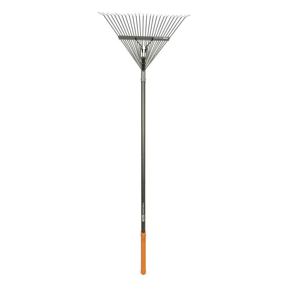 Photo 1 of Fiskars 397930-1001 PRO, Leaf Rake, 65 Inch, Silver