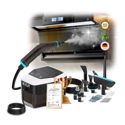 KYUT 16-in-1 Steam Cleaner【80% Higher Cleaning Efficiency-Industry No.1 】Battery-Free Handheld Steam Cleaner【Triple Security Protection – 6 Compliance Certifications】1.8L Tank for Home,Kitchen,Car