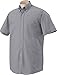 Van Heusen Men's Short Sleeve Oxford Dress Shirt - Dark Grey - M