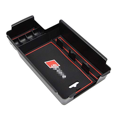 Dreamseek Armrest Storage Box for Audi A4 A5 2017 2018 Car Central Console Glove Tray
