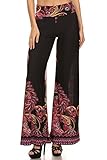 Fashiondio Women's Boho Wide Leg Palazzo Pants (OH215)