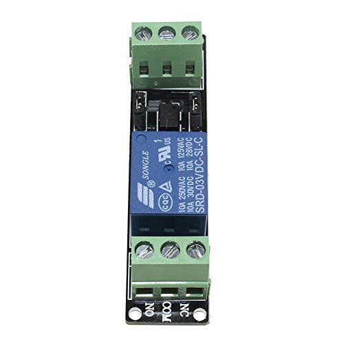 KeeYees 2pcs 1 Channel 3V High Level Trigger Relay Switch Control Module with Optocoupler Optical Isolation for ESP8266 Development Board + 3pcs 20CM 10Pin Female Male Jumper Wires - Thumbnail 2