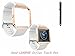 For Fitbit Blaze, Lucoo Soft Silicone Watch Band Replacement Wrist Strap with Rose Gold Metal Frame Case for Fitbit Blaze Smart Watch (White)