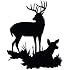 Deer Buck Family Animal Wildlife Graphic Car Truck Windows Decor Decal Sticker - Die Cut Vinyl Decal For Windows, Cars, Trucks, Tool Boxes, Laptops, MacBook - Virtually Any Hard, Smooth Surface