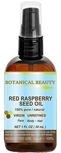 RASPBERRY SEED OIL 100% Pure / Natural / Virgin. Cold Pressed / Undiluted. For Face, Hair and Body. 1 Fl.oz.- 30 ml. by Botanical Beauty