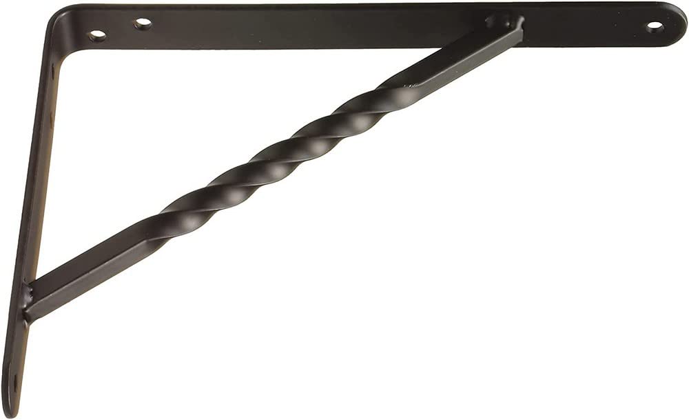 Amig - Wall Bracket | Metal Bracket for Shelves | Angle for Shelves | Shelf Support | Steel | Black | Dimensions: 200 x 150 mm | Maximum Recommended Weight: 225 kg