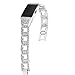 bayite Bands Compatible Fitbit Charge 2, Replacement Metal Bracelet Adjustable Fitbit Charge 2 Bands Silver with Rhinestone