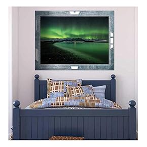 Wall26 - Science Fiction ViewPort - Decal - Outside View of a Strange Planet - Wall Mural, Removable Sticker, Home Decor - 24x32 inches