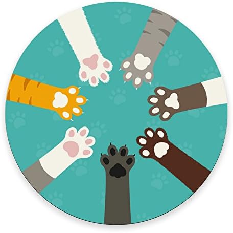 Colorful Cat Paws Mouse pad