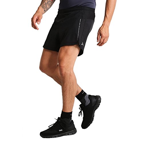 Craft Sportswear Men's Essential Running and Training Fitness Workout Reflective 5" Inseam Shorts, Black, 2X-Large