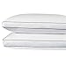 YSTHER Set of 2 Down and Feather Pillow Inserts/Throw Pillows, Double Fabric, 100% Cotton White