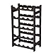 VASAGLE Wood 20 Wine Display Rack, Standing Bottles Storage Shelf, Wobble-Free, Espresso ULWR01BR