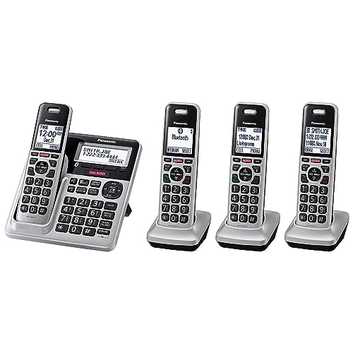 Panasonic Cordless Phone with Headset Bundle KXTG994SK 4handset