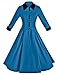 GownTown Women's 1950s Vintage 3/4 Sleeve Rockabilly Swing Dress