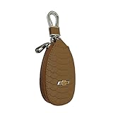 New 1pcs Light Brown Leather Eye Drop Shape Car Key