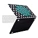 HDE Hard Shell Case for New MacBook Pro 13 Inch (Models:A1706/A1708/A1989) Touch Bar, Teal Flower