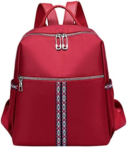 Women Backpack Purse Oxford Anti-Theft Casual Travel School Shoulder Bag Large Capacity Computer Bag Student Rucksack Red