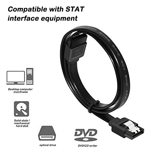image for Set of 12, Straight and 90 Degree Right-Angle SATA III Cable 6.0 Gbps 
