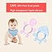 Lelife Baby Teether Infant Toothbrush Made of BPA Free Soft Silicone(Includes 1xblue Inkfish 1xpink Turtle teether, 1x Finger Brush)