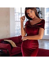 Enjoyioself vestido de cóctel para mujer, cuello en V, sexy, delgado, para cóctel, fiesta