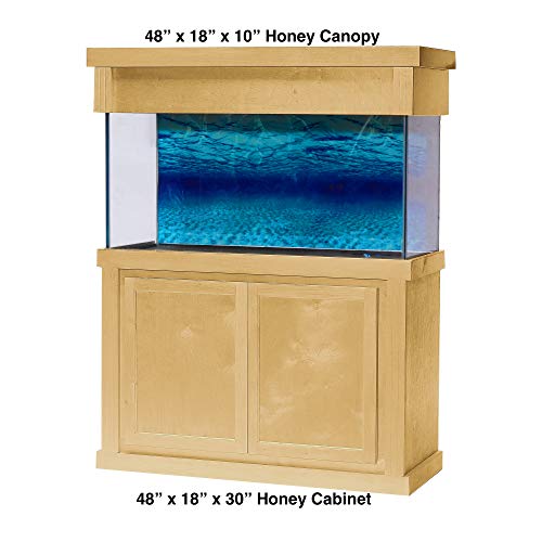 RJ ENTERPRISES Birch Modern 48″X18″ White 32″ Tall Aquarium Stand fits75/90 Gal & Birch Modern 48″X18″ White 10″ Tall Canopy fits75/90 Gal(Tank NOT Included)