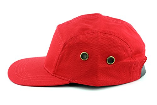 NYFASHION101 Five Panel Solid Color Unisex Adjustable Army Military Cadet Cap, Red