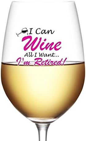 Womens Retirement Gifts for Women Mom From Daughter - Retired Funny Christmas Wine Glass Gag Gifts for Nurses Teachers Boss Grandma Wife - JUMBO 21oz LCE Essentials