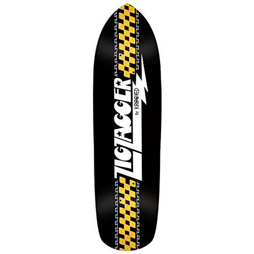 Krooked - Zig Zagger Classic Skateboard Deck, Black, 8.60"
