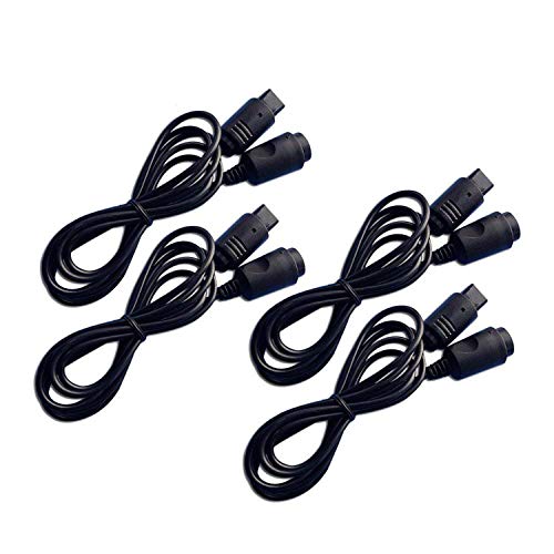 EVORETRO 4 Pack Extension Cable Bundle Compatible for Nintendo 64 N64 Controlles - Four N64 Nintendo 64 Extension Cables