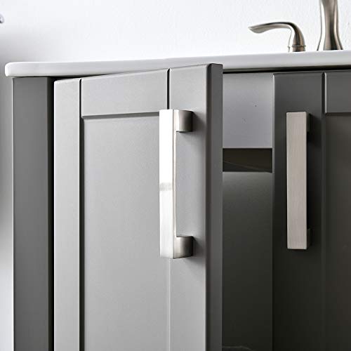 VCCUCINE Modern 24" Dark Gray Bathroom Sink Vanity Combo, Stand Bathroom Cabinet with Ceramic Sink