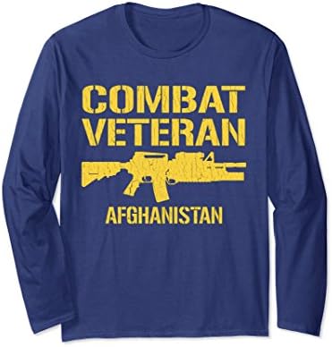 Unisex Combat Veteran - Afghanistan (vintage distressed look) T-Shi Medium Navy
