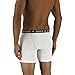 Men's Athletic Stretch Boxer Brief Underwear (2 pack), SMALL, White/ Aluminum 2 Aluminum 2