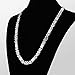 WESTMIAJW 8mm Mens Stainless Steel Bracelet Necklace Sets Silver Curb Chain Jewelry,24