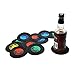 DuoMuo Coasters- Set of 12 Vinyl-Record Disk-Coaster for Drinks-Tabletop Protection Prevents Furniture Damage -Silicone Drink Coaster