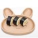 Natural Bamboo Baby Feeding Set 3pcs Includes Plate, Spoon and Fork,BPA Free Infant and Kid Friendly - 7.8'' (1)
