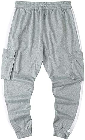Uni Clau Mens Sports Jogger Cargo Pants - Side Tape Drawstring Waist Sweatpants Flap Pocket Trousers for Men 3 Uni Clau Mens Sports Jogger Cargo Pants - Side Tape Drawstring Waist Sweatpants Flap Pocket Trousers for Men