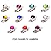Dermal Body Piercing Kit - 2 Stainless Steel Forceps with 11 Dermal Tops with Colored Gems and 11 316L Anchors Piercing Jewelry + Free Gloves and Carrying Pouch - PK009