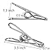 Axe Sickle 3.3 inch Stainless Steel Wire Clip 12pcs Utility Clip Pins Hanging Clip Office Fastener, Metal Wire Clip for Clothes Socks Drying.