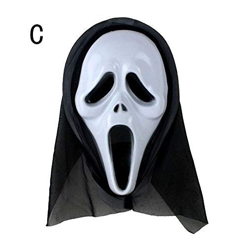 Scary Halloween Mask Terror Ghost Devil Mask Dance Party Scary Biochemical Alien Zombie Caps Mask (C)